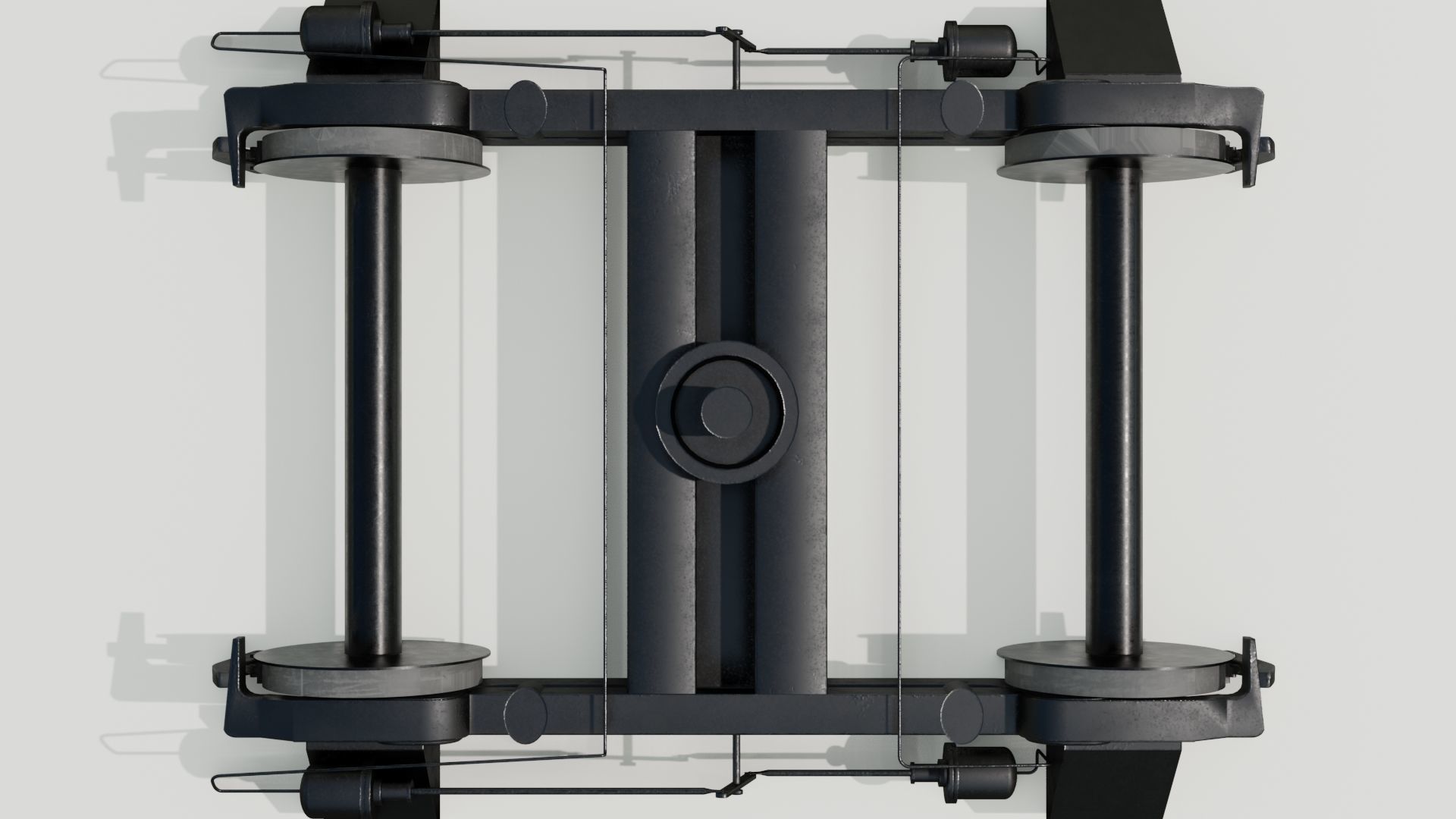 Train axis 3D model Low-poly 3D model_3