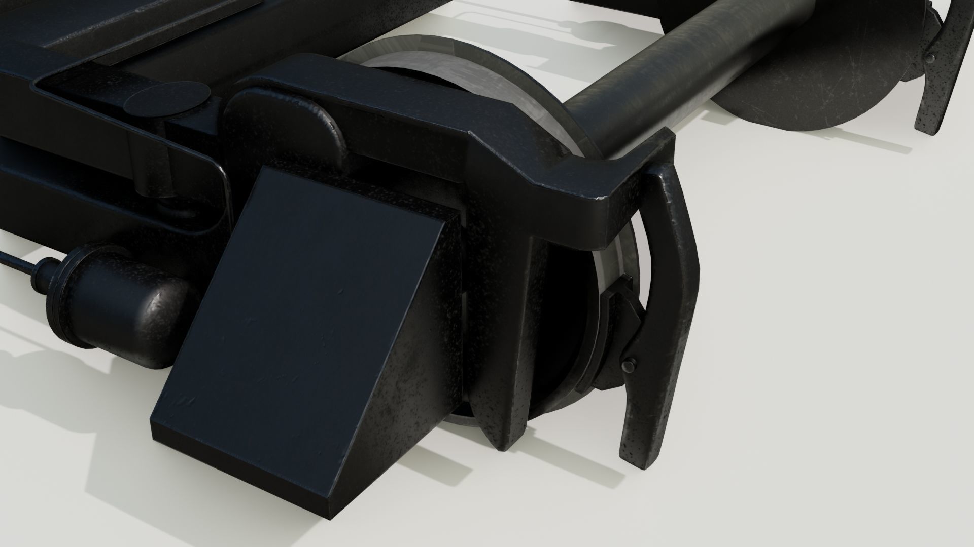 Train axis 3D model Low-poly 3D model_16