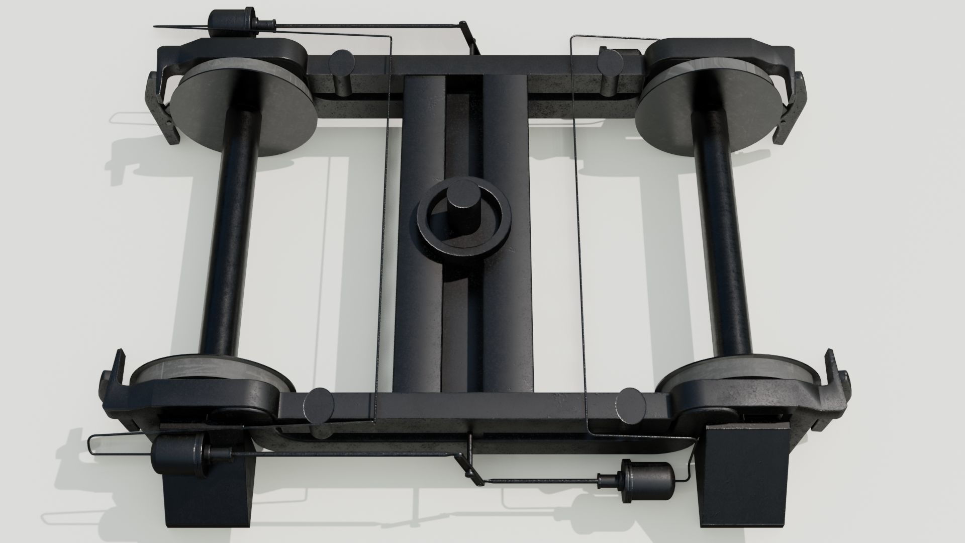 Train axis 3D model Low-poly 3D model_7