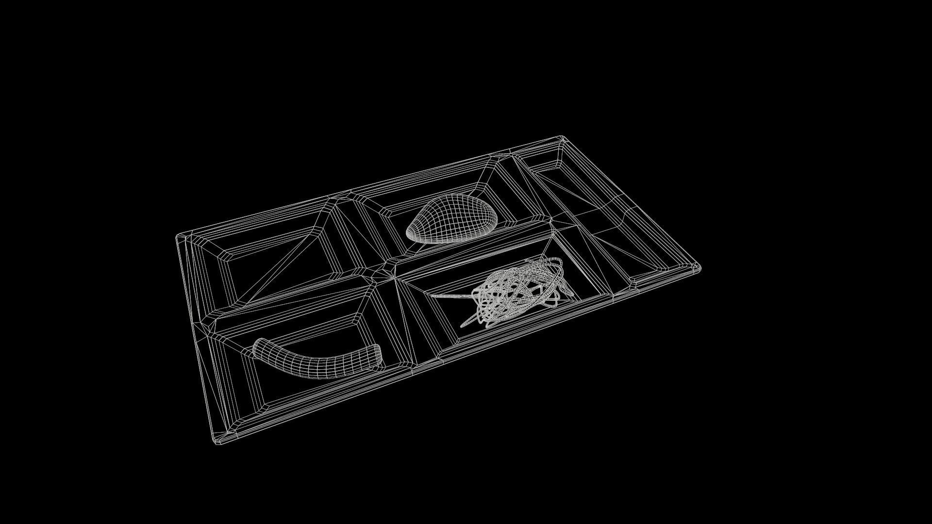 Dirty Military Refectory Set Low-poly 3D model_64