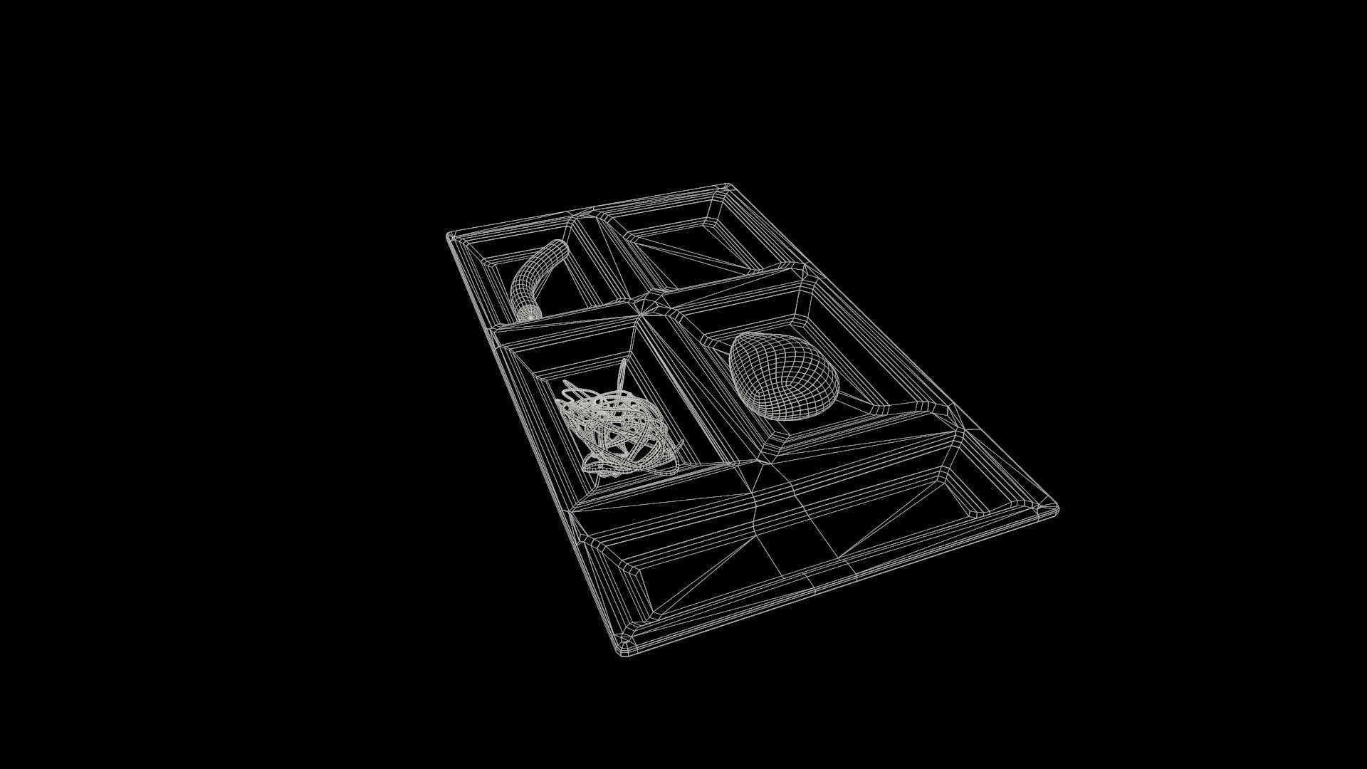 Dirty Military Refectory Set Low-poly 3D model_66