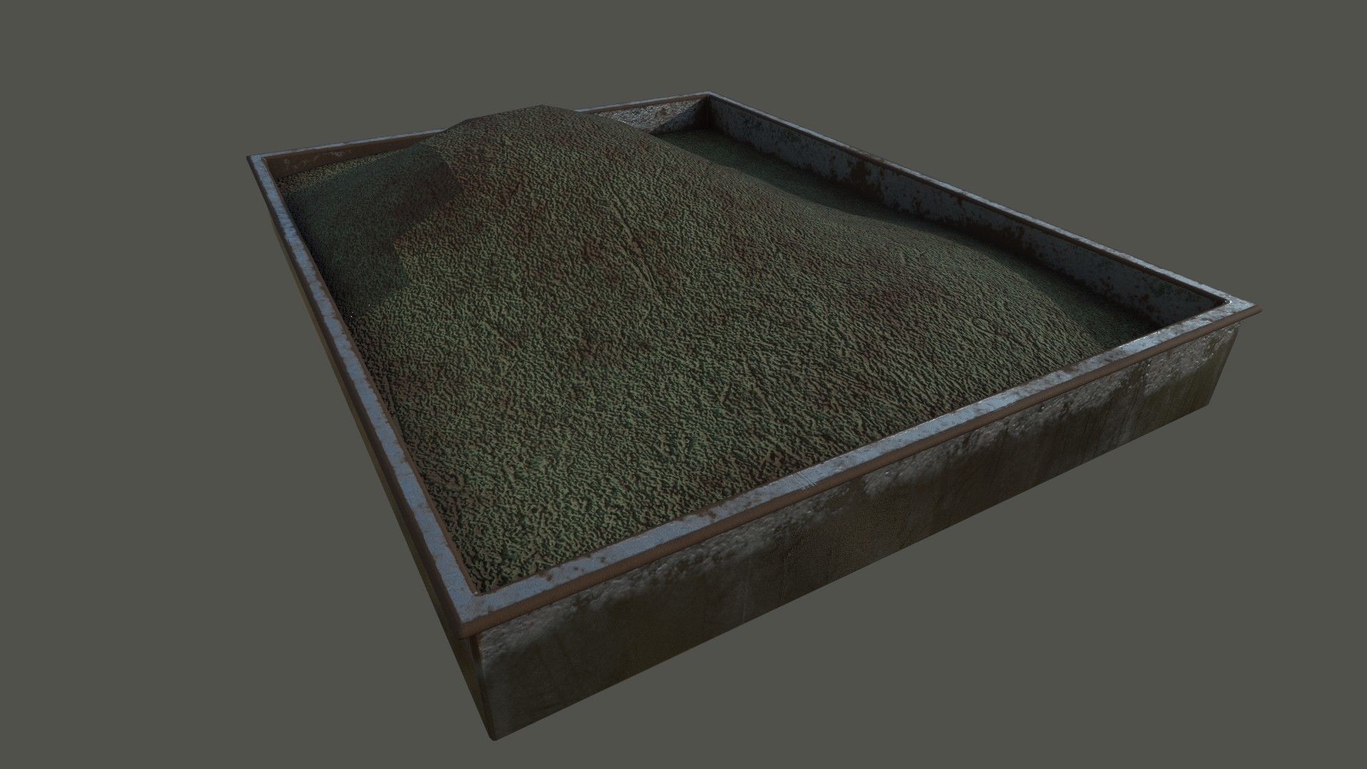 Dirty Military Refectory Set Low-poly 3D model_70