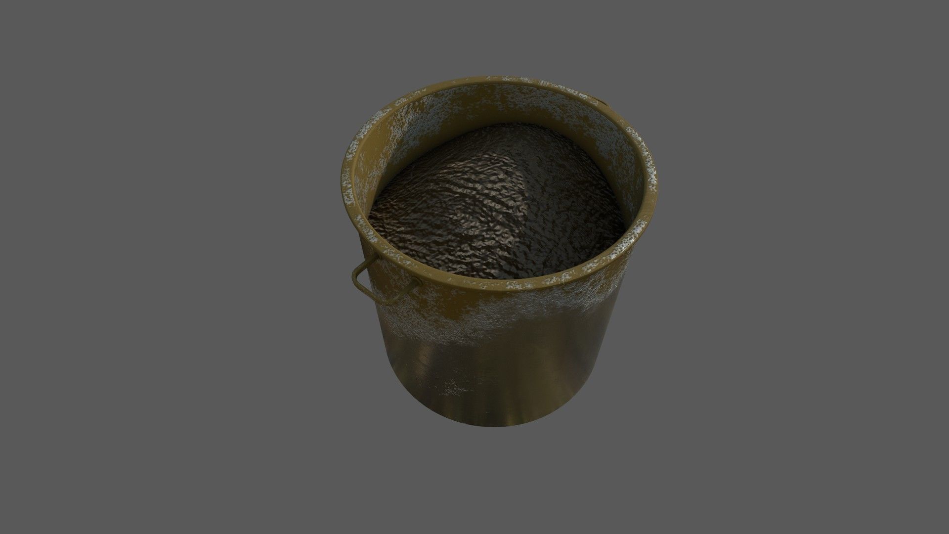 Dirty Military Refectory Set Low-poly 3D model_11