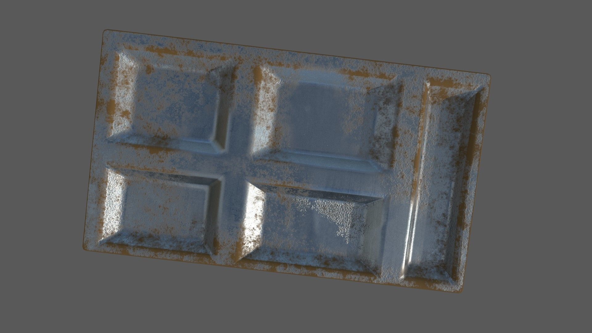 Dirty Military Refectory Set Low-poly 3D model_55