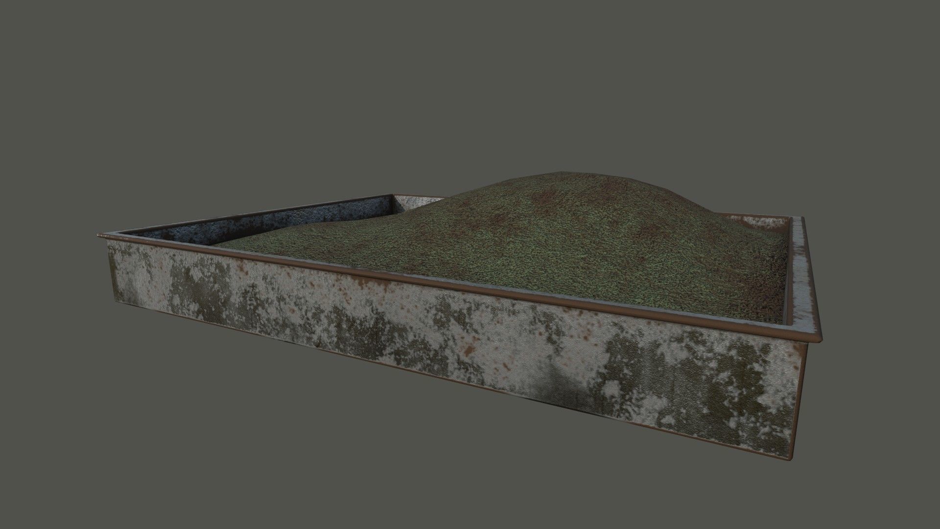 Dirty Military Refectory Set Low-poly 3D model_68