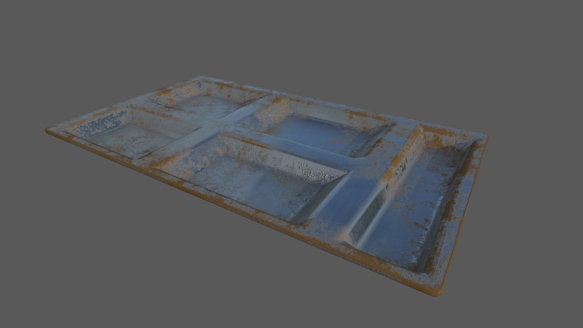Dirty Military Refectory Set Low-poly 3D model_52