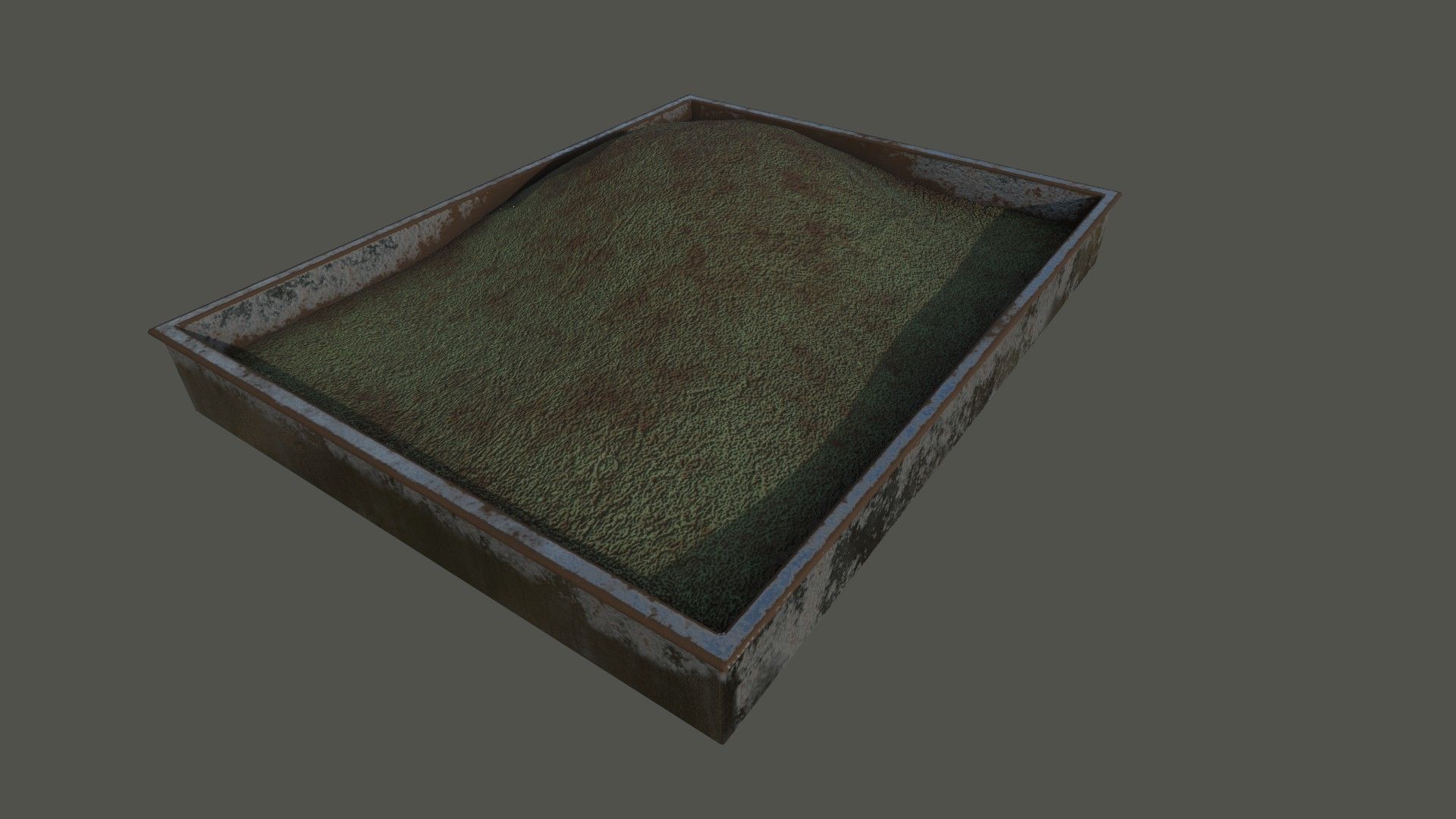 Dirty Military Refectory Set Low-poly 3D model_69