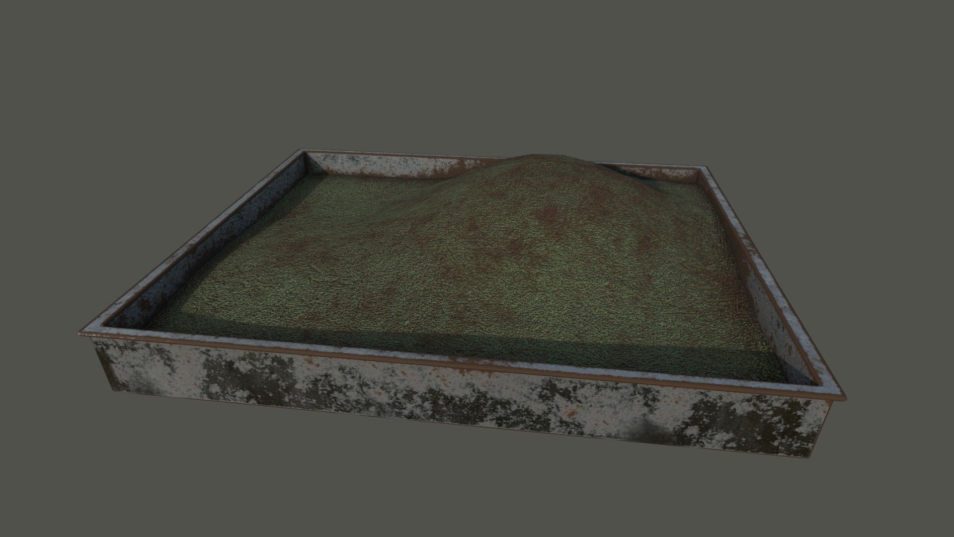 Dirty Military Refectory Set Low-poly 3D model_75