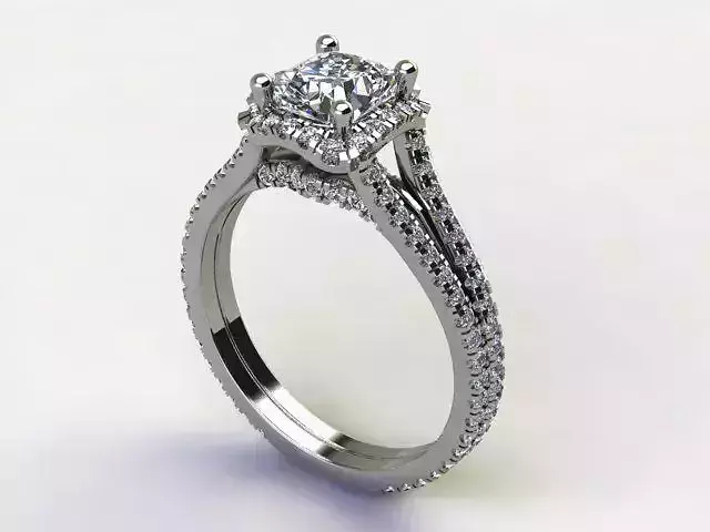 10084 diamond engagement ring with pave setting