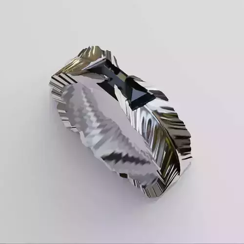 Ring with morion stone