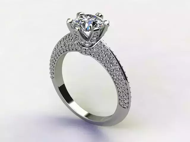 10088 diamond engagement ring with pave setting