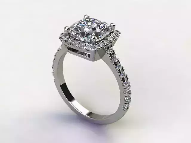 10089 diamond halo engagement ring