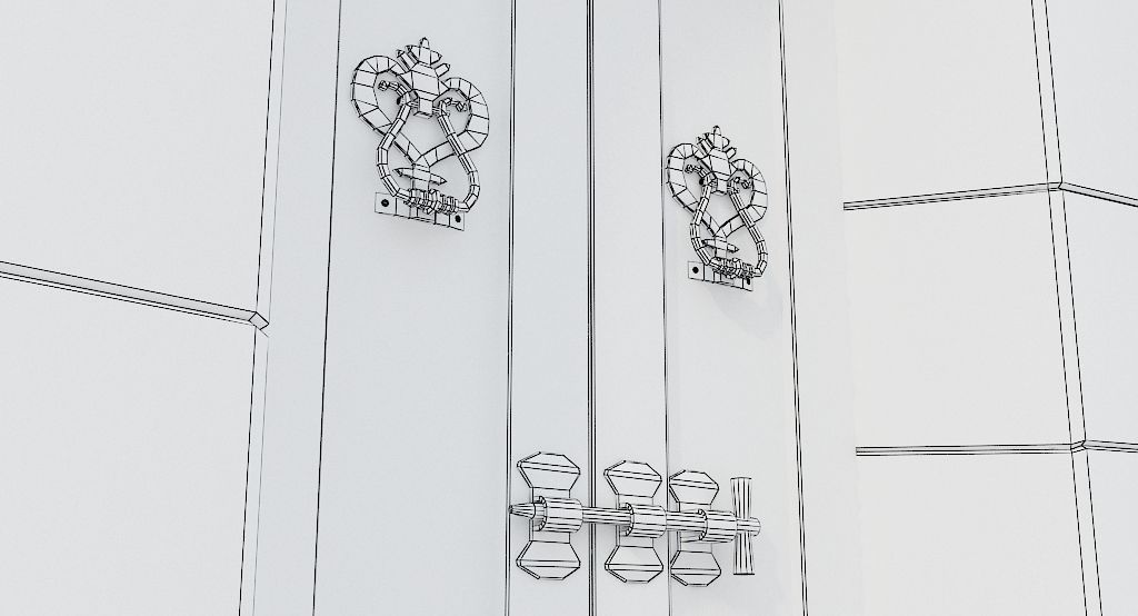 Medieval Door-6 Low-poly 3D model_9