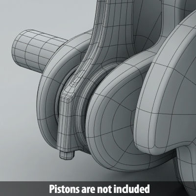 Engine Crankshaft 3D model_9