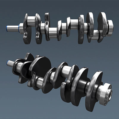Engine Crankshaft 3D model_5