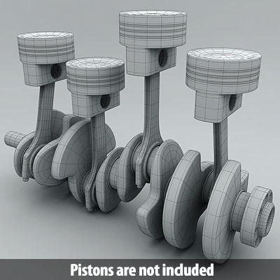 Engine Crankshaft 3D model_6