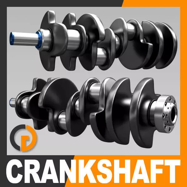 Engine Crankshaft 3D model_0