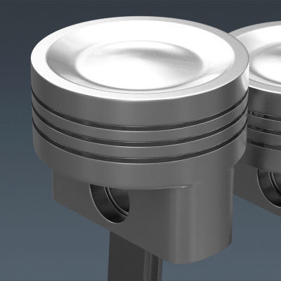 Animated L4 Engine Cylinders 3D model_6