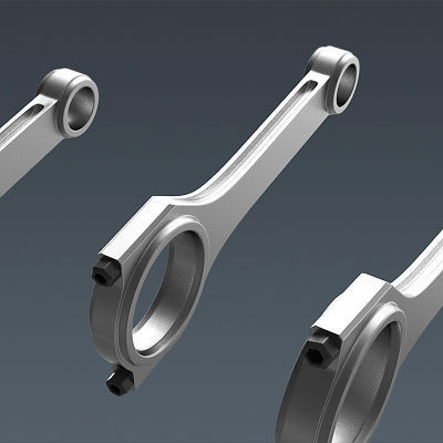 Animated L4 Engine Cylinders 3D model_10