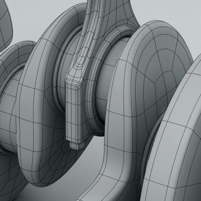 Animated L4 Engine Cylinders 3D model_14