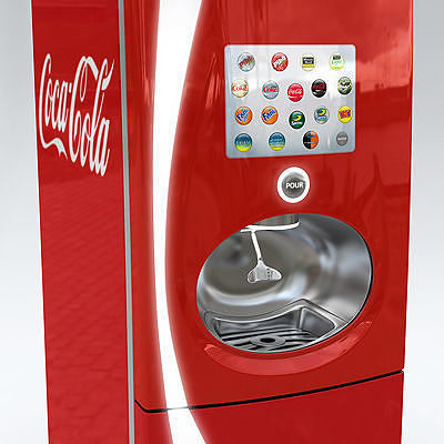 Coca Cola Freestyle Jet Fountain of the Future Vending Machine 3D model 7