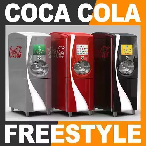 Coca Cola Freestyle Jet Fountain of the Future Vending Machine 3D model