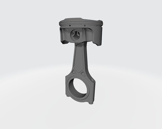 Piston and Connecting Rod Free 3D print model