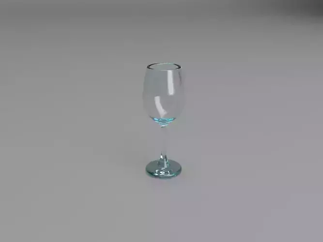 Glass 3D model wine