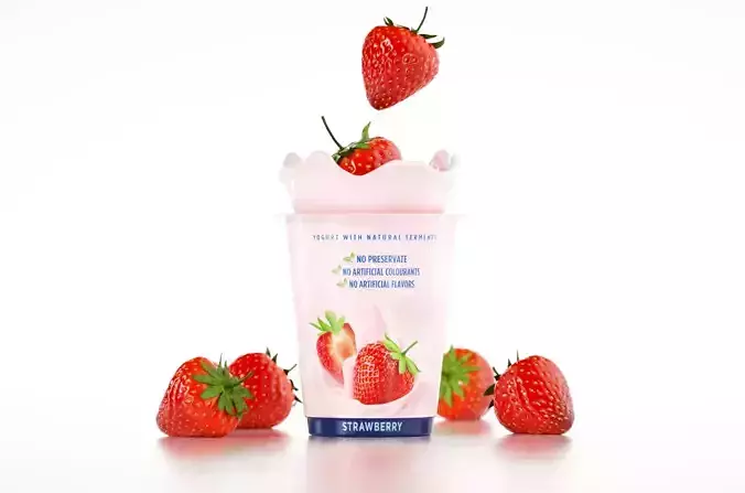 Yogurt Splash Animated  3D model