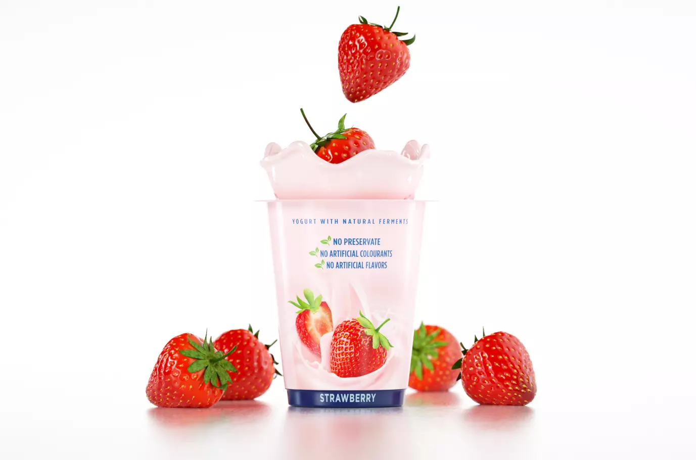 Yogurt Splash Animated 3D model