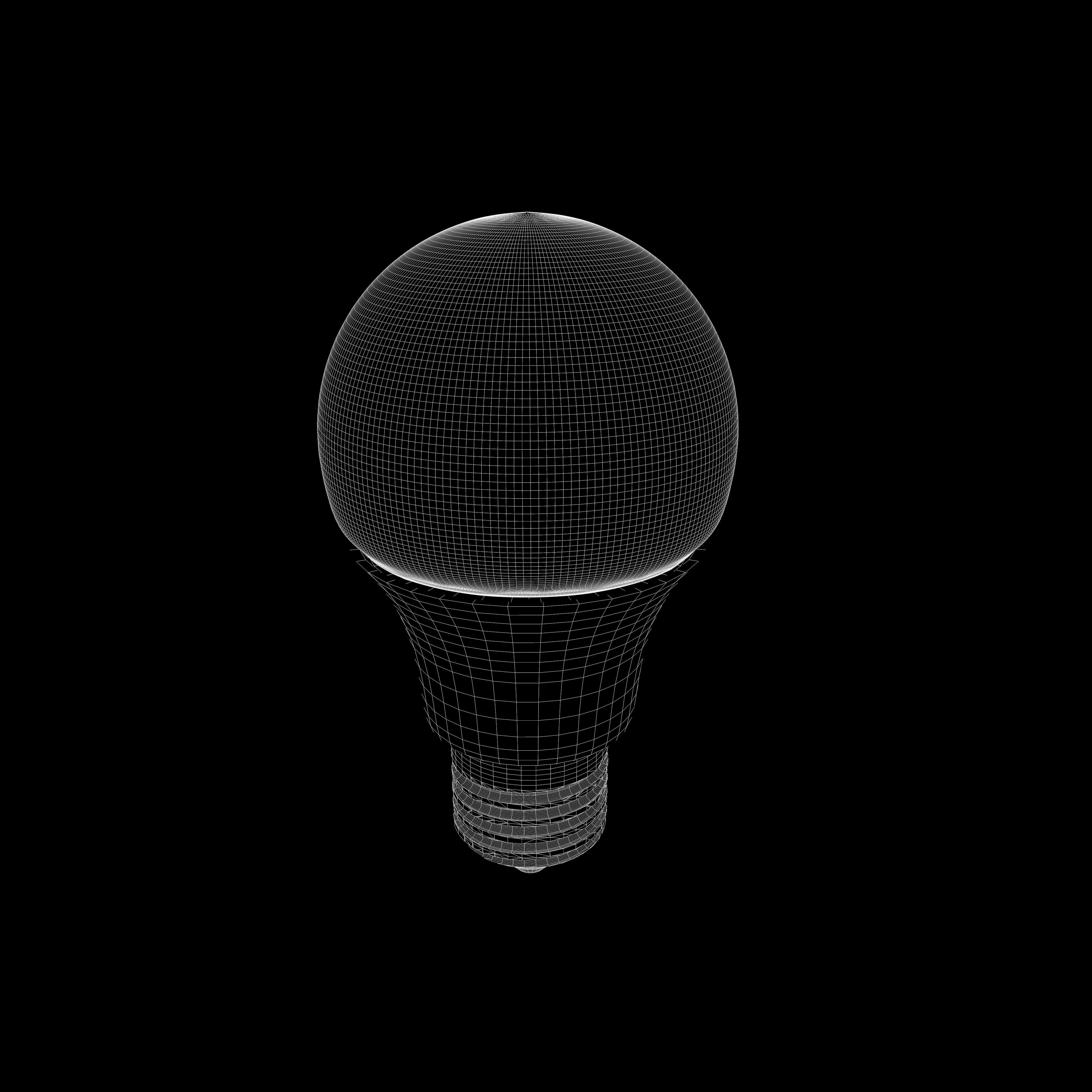 LED LIGHTBULB REAL SIZE 3D model_5