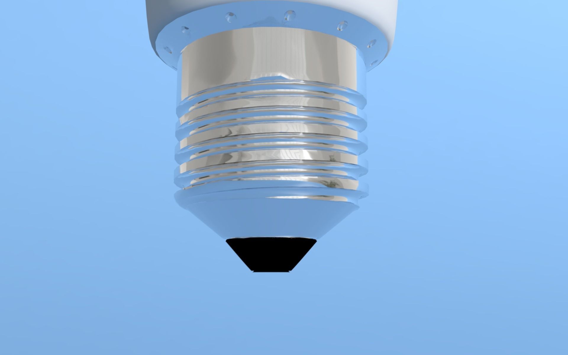 LED LIGHTBULB REAL SIZE 3D model_2