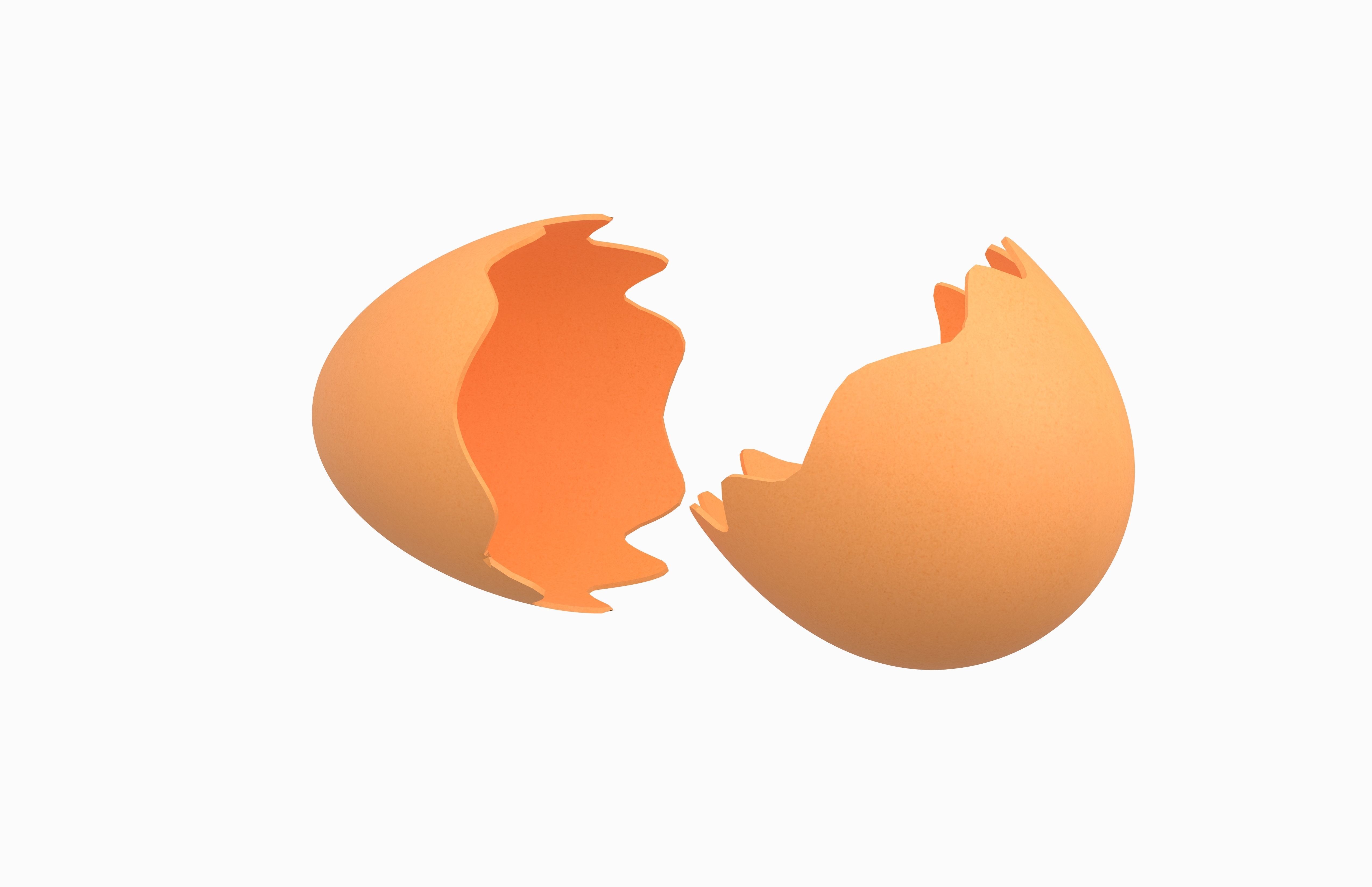 Egg Shell v1 003 Low-poly 3D model_1