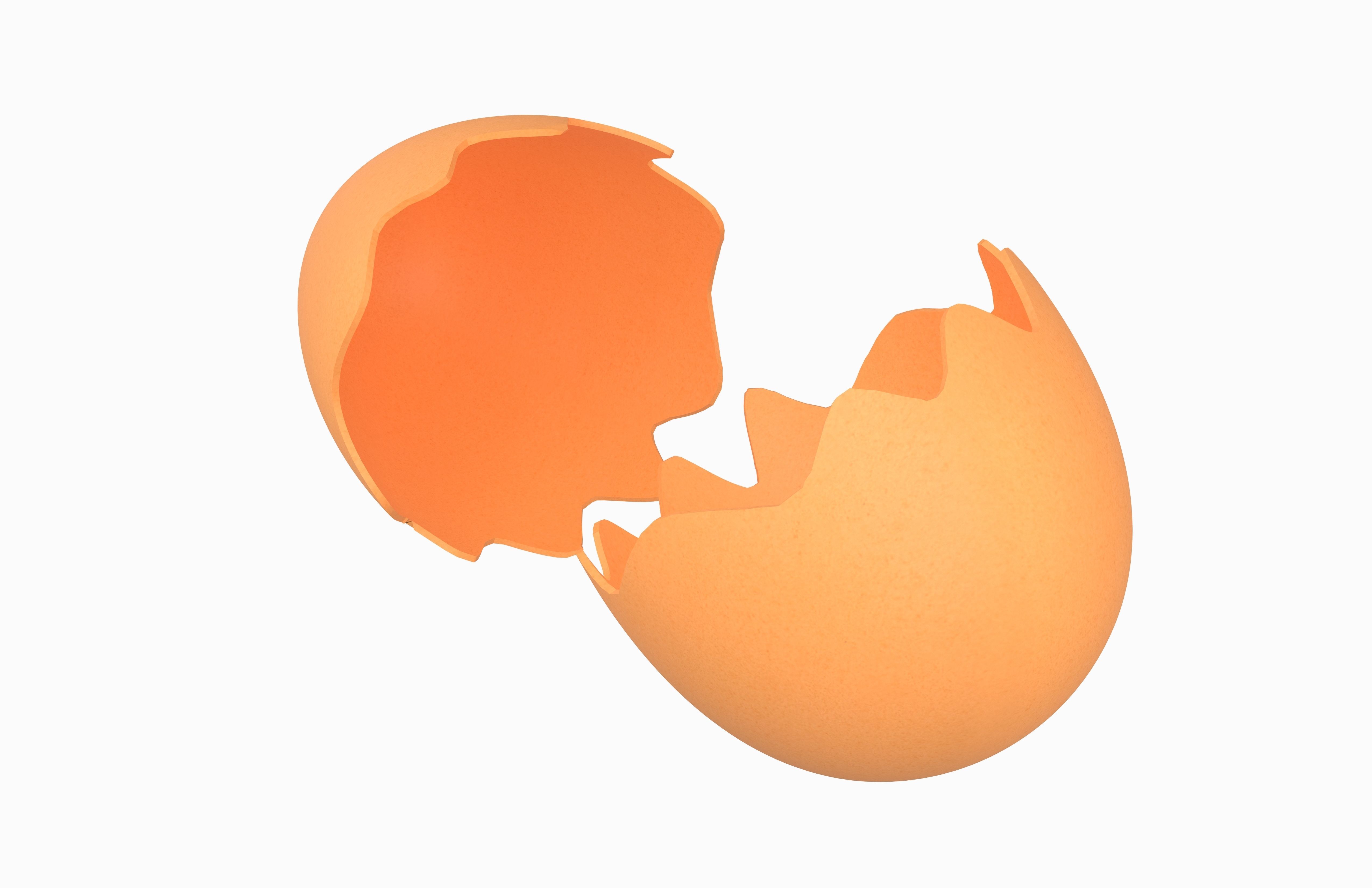 Egg Shell v1 003 Low-poly 3D model_2