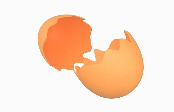 Egg Shell v1 003 Low-poly 3D model 3