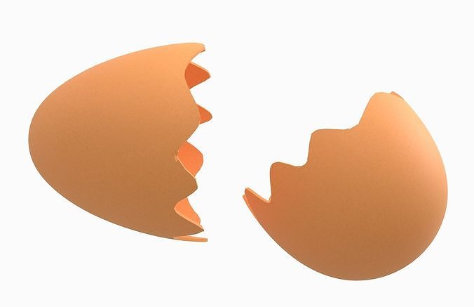 Egg Shell v1 003 Low-poly 3D model 4