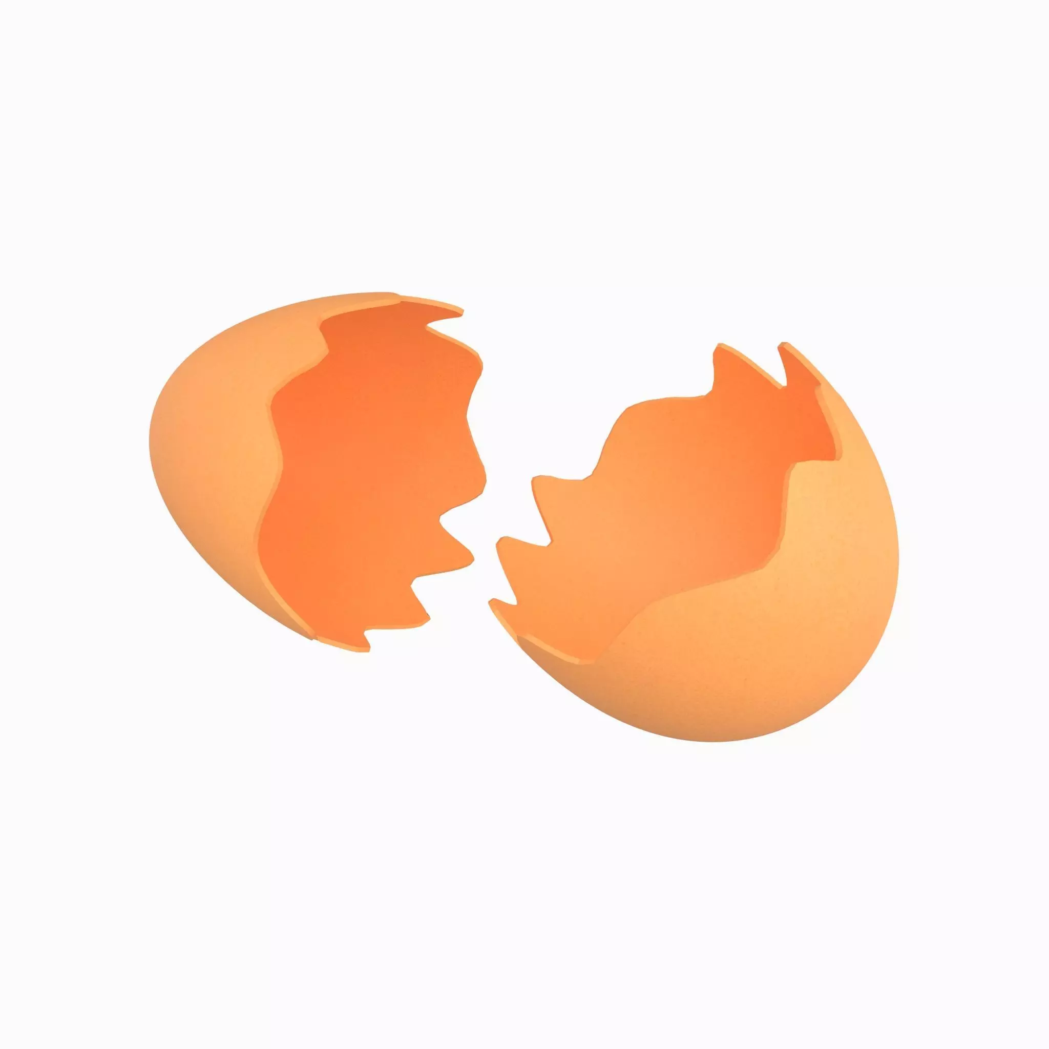 Egg Shell v1 003 Low-poly 3D model_0