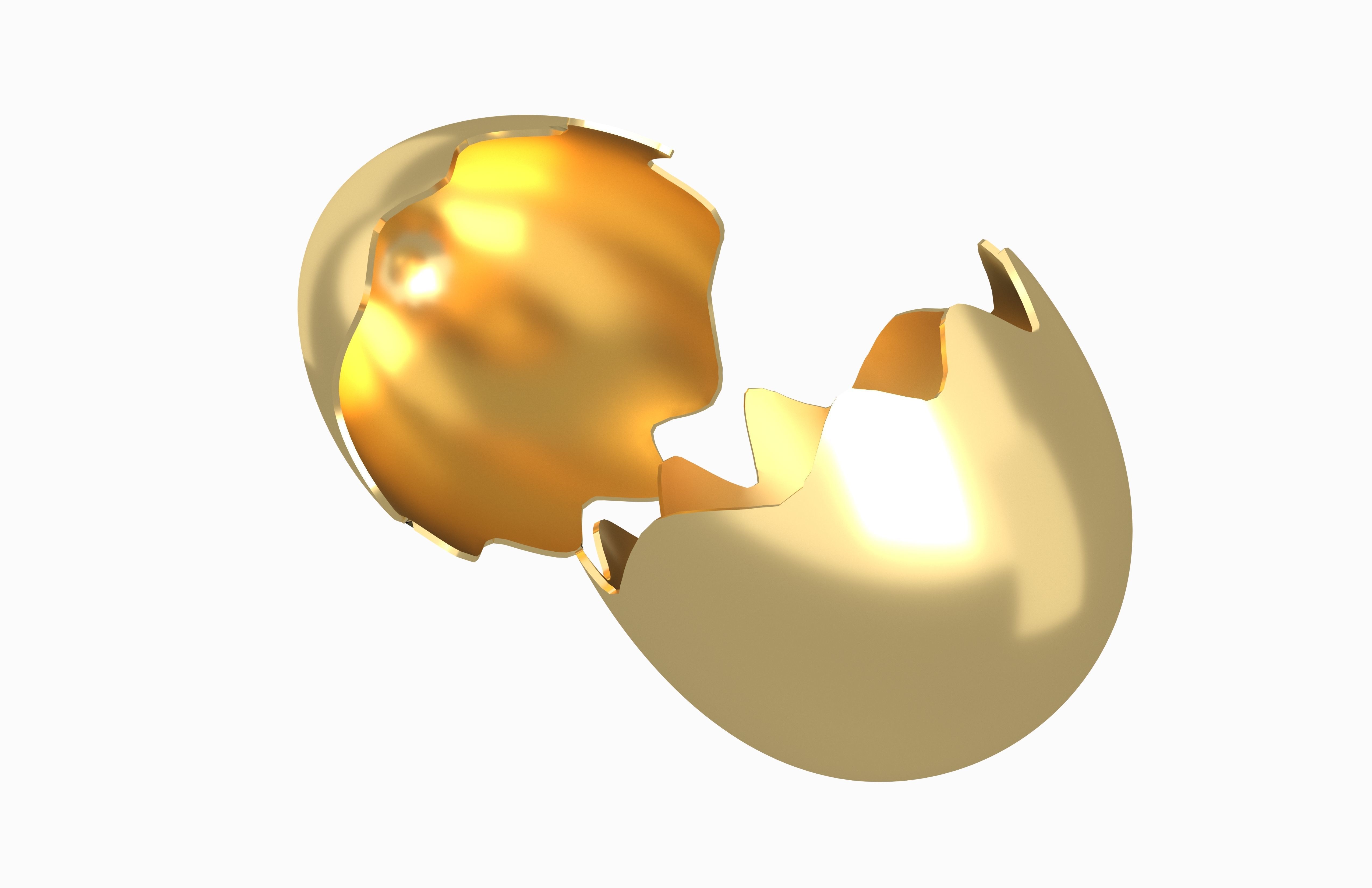 Egg Shell v1 005 Low-poly 3D model_2