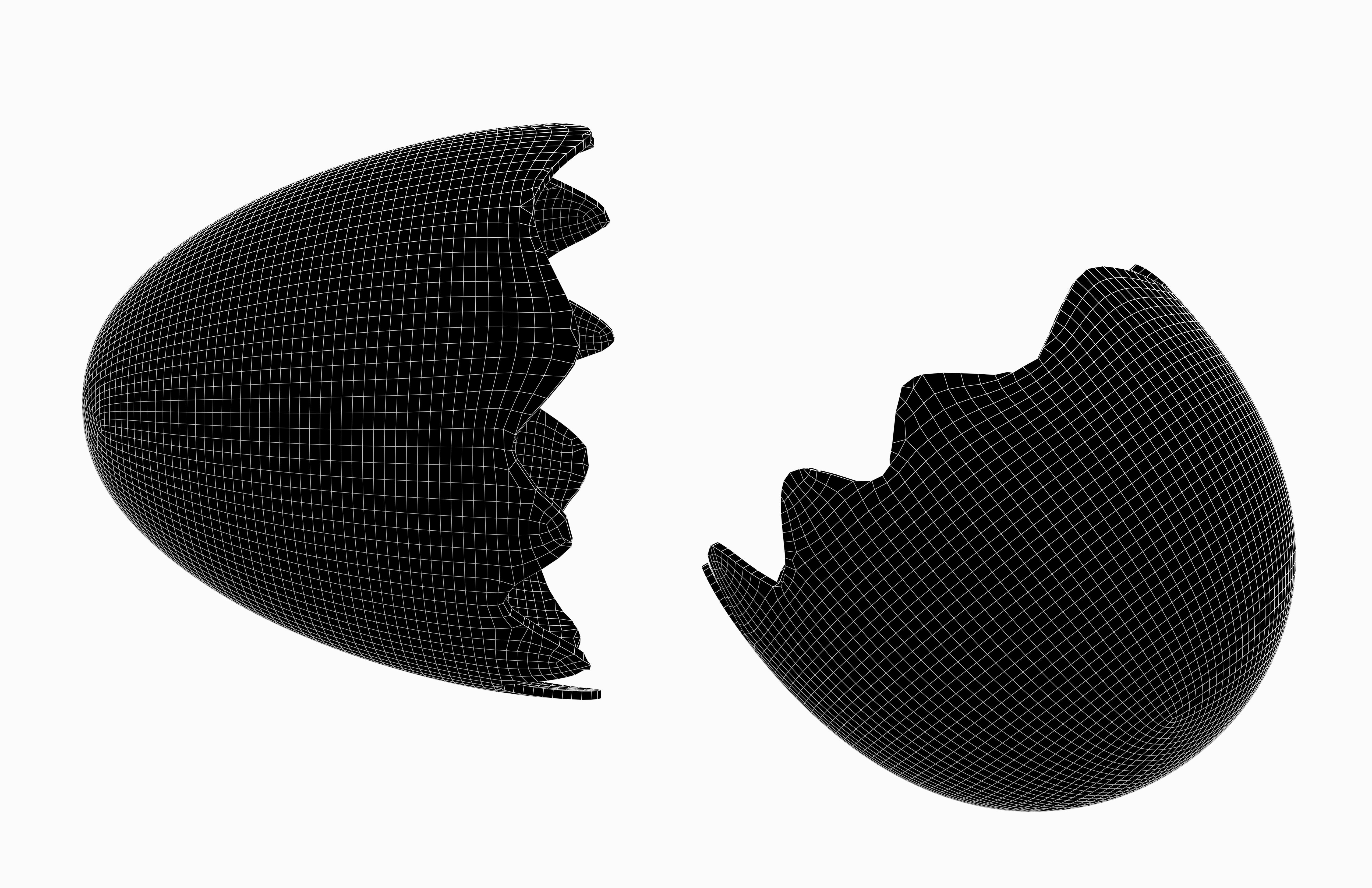 Egg Shell v1 005 Low-poly 3D model_7