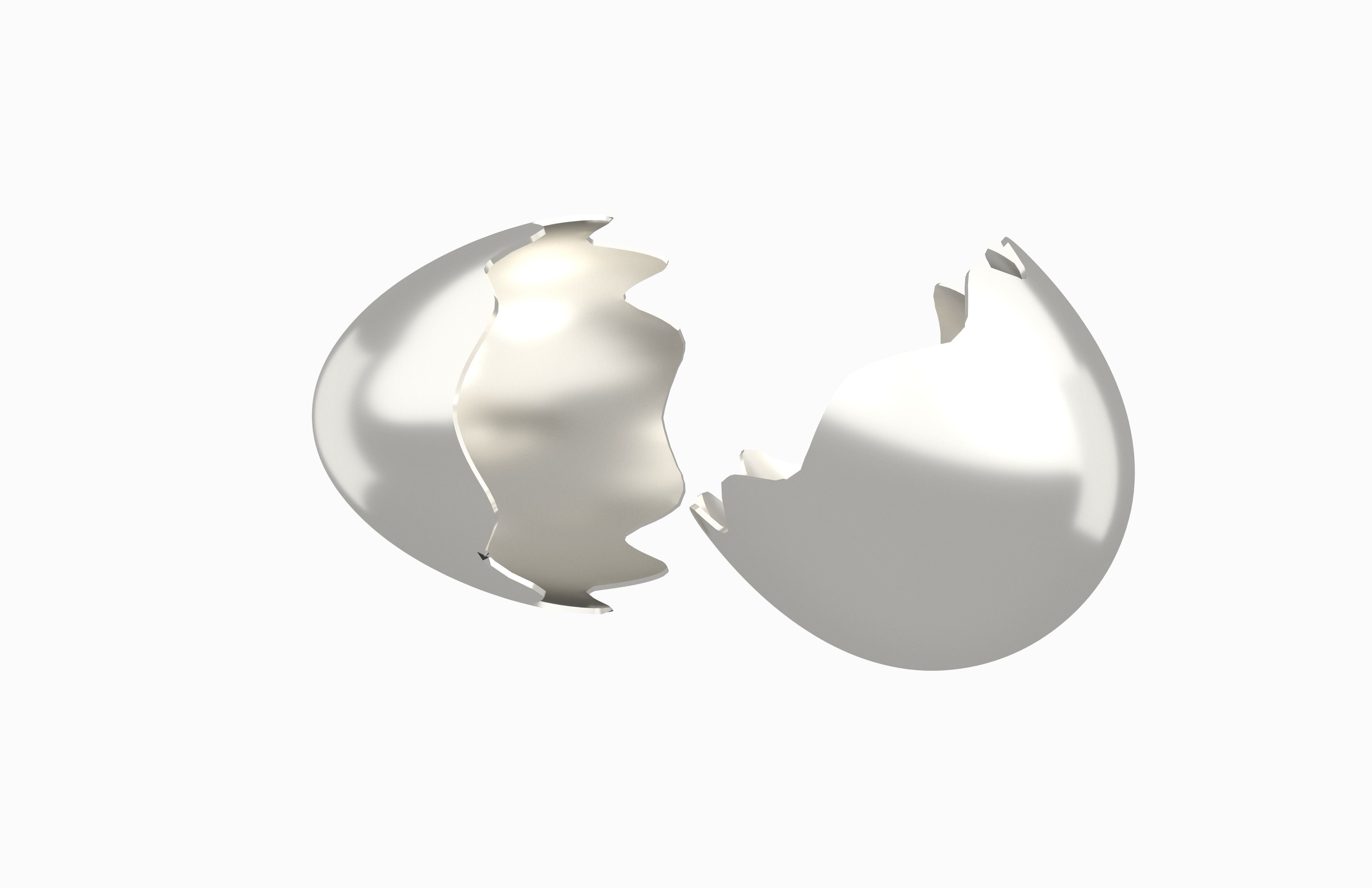 Egg Shell v1 006 Low-poly 3D model_1