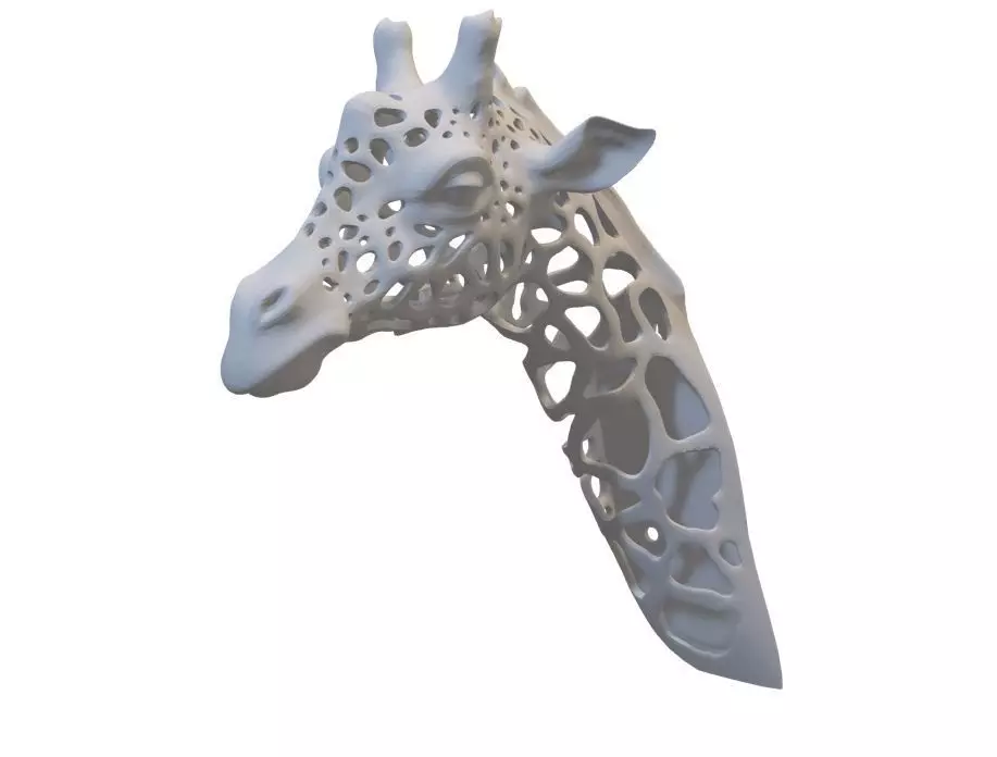 giraffe head Free 3D print model_0