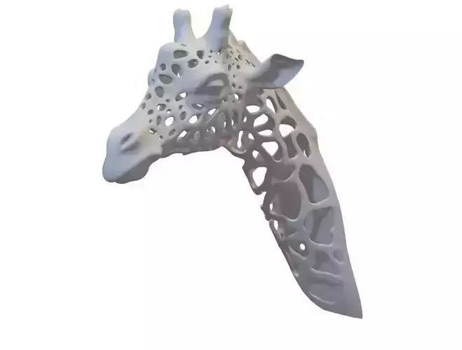 giraffe head Free 3D print model