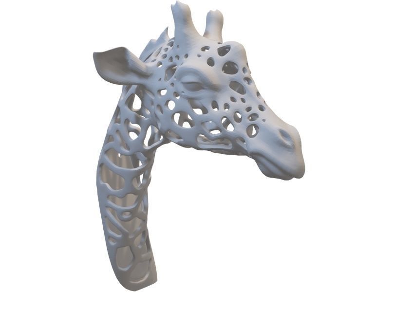 giraffe head Free 3D print model_2
