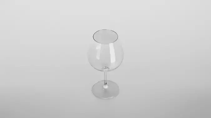 Barbera wine glass Low-poly 3D model