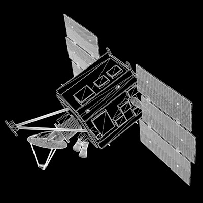 Quik SCAT Satellite 3D model_4