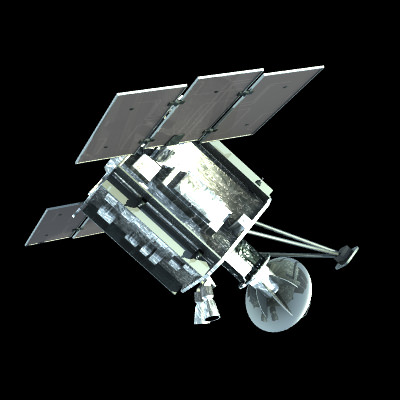 Quik SCAT Satellite 3D model_7
