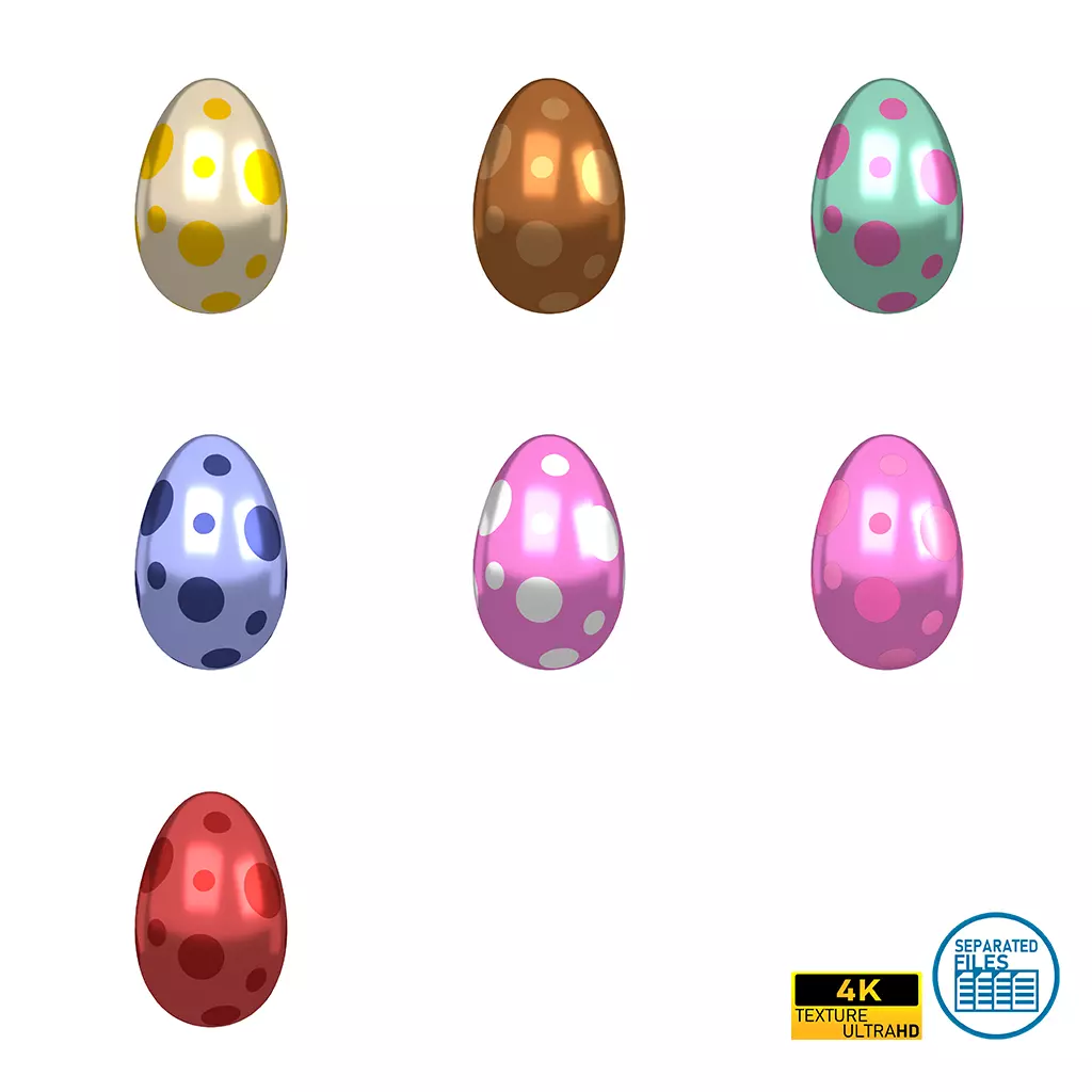 Dinosaur Egg v2 Pack Low-poly 3D model_0