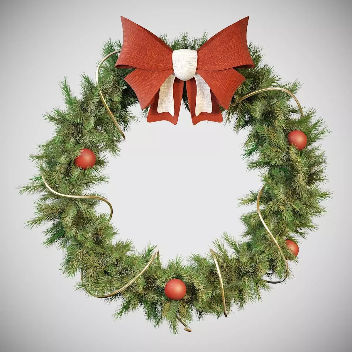 Cristmas Wreath 3D model_0