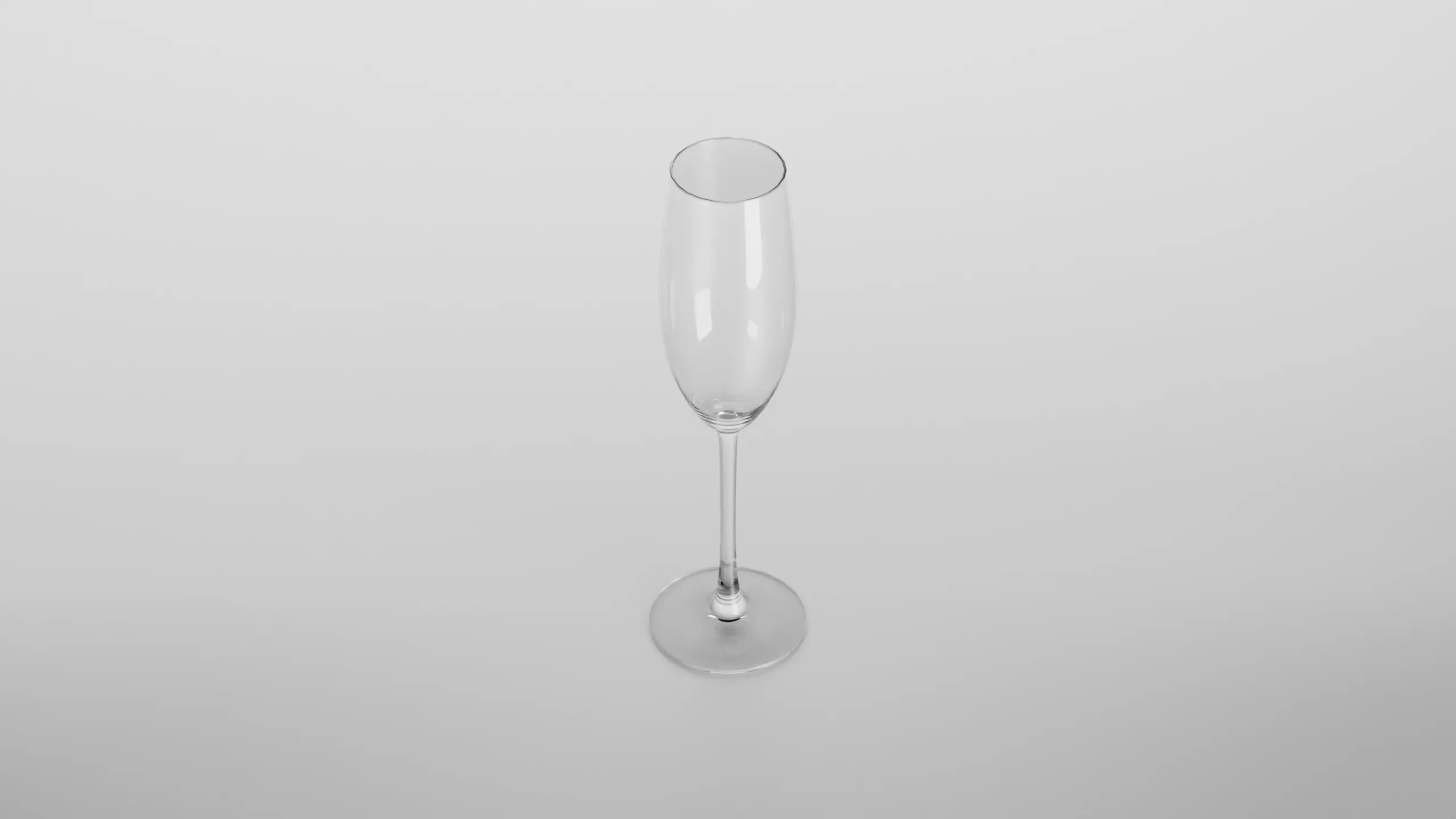 Champagne glass Low-poly 3D model