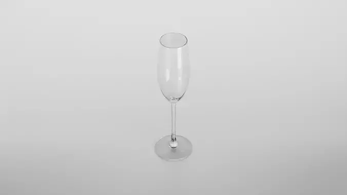 Champagne glass Low-poly 3D model